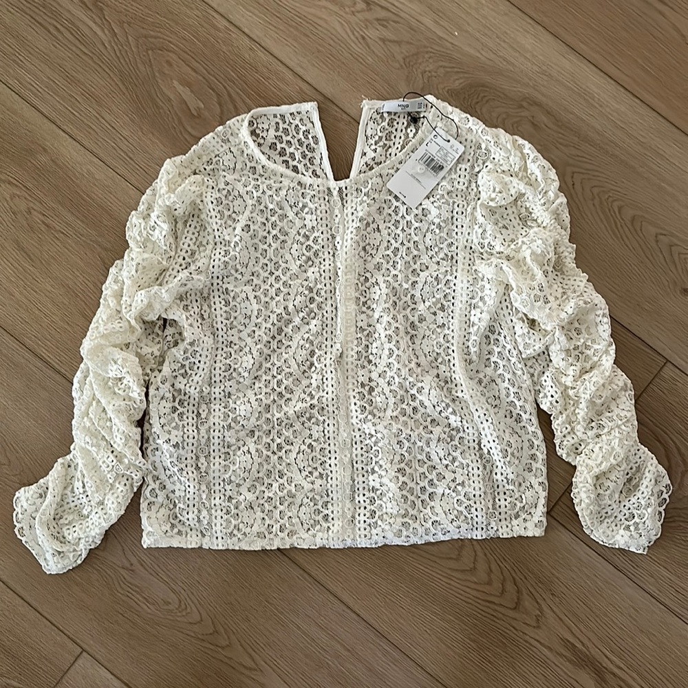 Mango sheer blouse